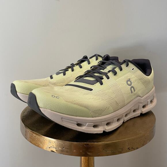 On Cloudgo Men's Running Shoes, 12.5 | Hay, Sand, Green, 55.98091 Helion Foam - Picture 3 of 10